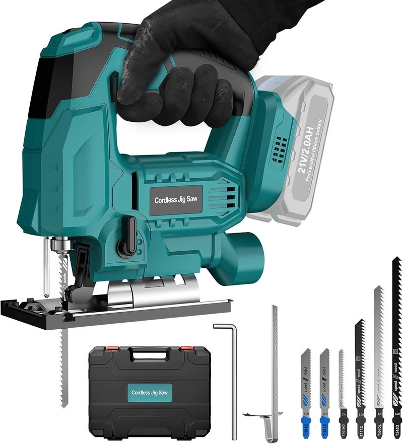 CAMXTOOL Jigsaw, Cordless Jig Saw Tool for Makita 18V Battery, Varible Speed, with LED Light, 0°-45° Bevel Cuts, 3-Position Orbital Jigsaw for Wood/PVC/Metal Cutting (Tool Only) - Image 1